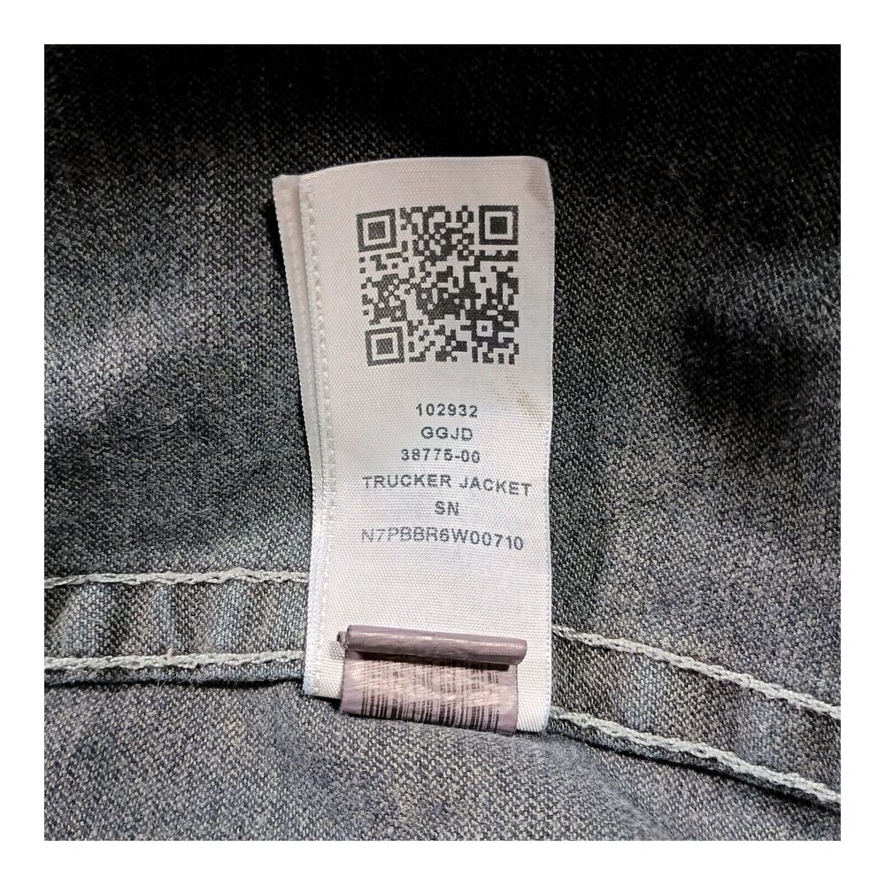True Religion Trucker Denim Jeans Jacket Blue Men's Large - Picture 7 of 8